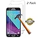 [2-Pack] SKTGSLAMY for Galaxy J3 2018 Tempered Glass Screen Protector, J3 Orbit/J3 Achieve/Sol /J3 V J3V (3rd Gen) Screen Protector, Anti-Scratch, Anti-Fingerprint, Bubble Free (Clear)