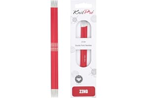 KnitPro Zing Double Pointed Needles 6" (15cm) | US Size1.5 (2.5mm)