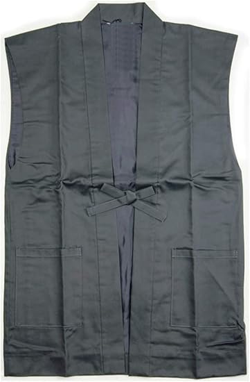 Amazon 男物袖なし羽織 着物作務衣 袷仕立 紺 灰 茶 黒4色 M Lサイズ 男物ちゃんちゃんこ メンズチョッキ 日本製 和装 通販