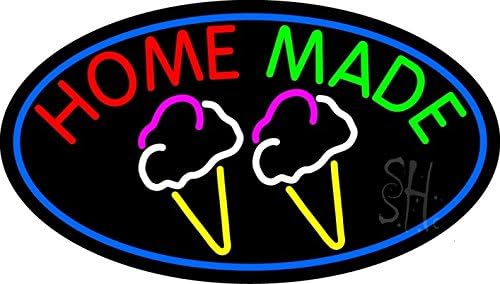 The Sign Store N105-13537 Home Made Ice Cream Cone Neon Sign44; 17 x 30 x 3 in.