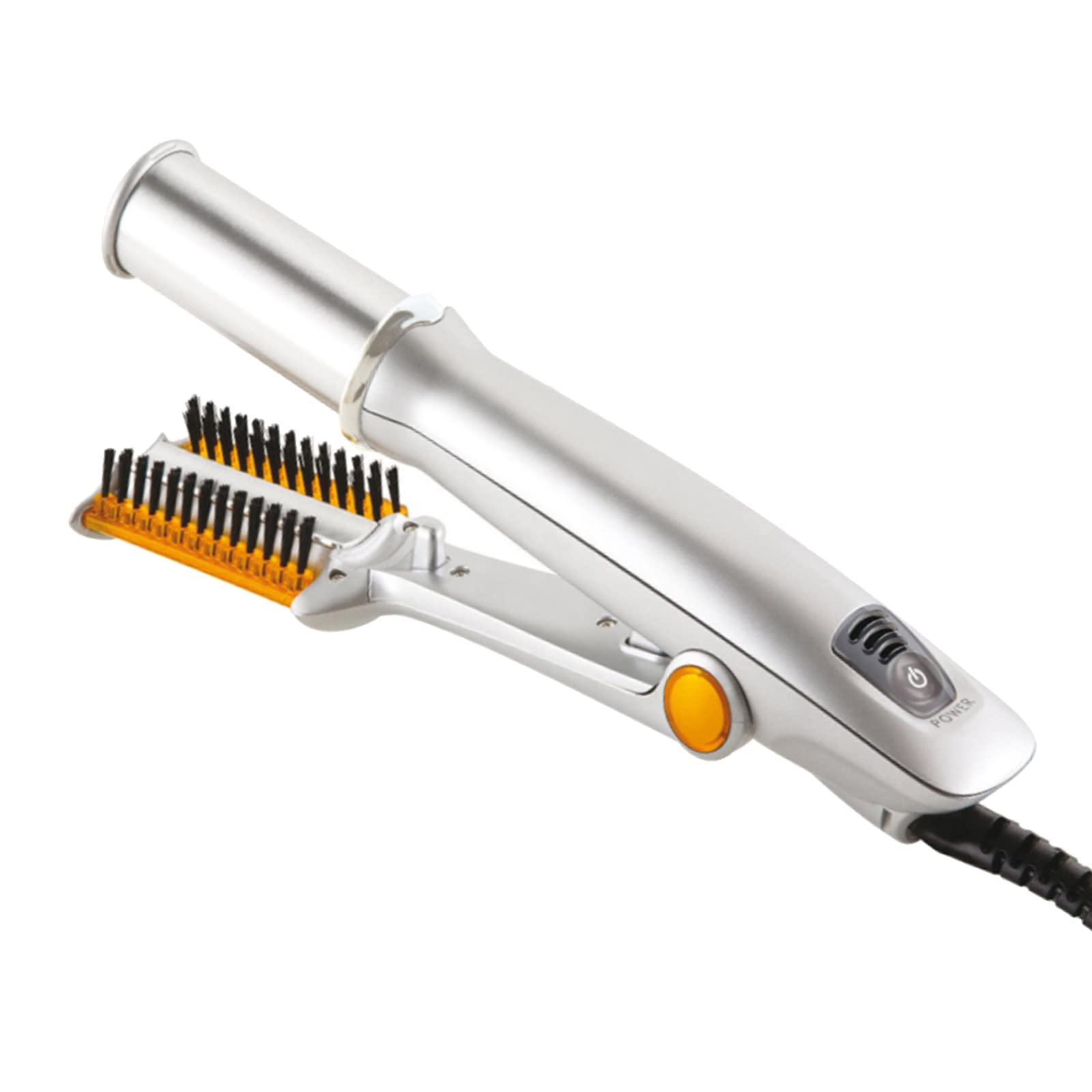 Photo 1 of 2-in-1 Electric Hair Straightener and Curling Iron with Ceramic Plates, Portable Anti-Scald Design for Wigs, Beards, and Travel