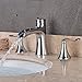 Wovier Chrome Waterfall Widespread Bathroom Sink Faucet,Two Handle Three Hole Vessel Lavatory Faucet,Basin Mixer Tap