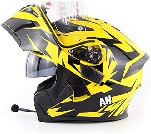 DYCLE Anti-fog Visor Flip Up Motorbike Bluetooth Helmet Motorcycle Dual-Speaker Headset,Hands-Free,Noise-Free,Automatic Answering,Double Visor