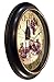 Infinity Instruments LTD. Pinot 12 inch Rustic Round Non-Ticking Silent Battery Operated Easy to Read Wall Clock for Living Room, Bedroom, Kitchen, Home Office
