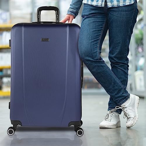 - Maletas Grandes De Viaje Rígidas Ligeras con 4 Doble Rueda 360° Maleta Grande 23 Kilos Alta Resistencia Maleta XL Duradera, Azul Marino-Antracita