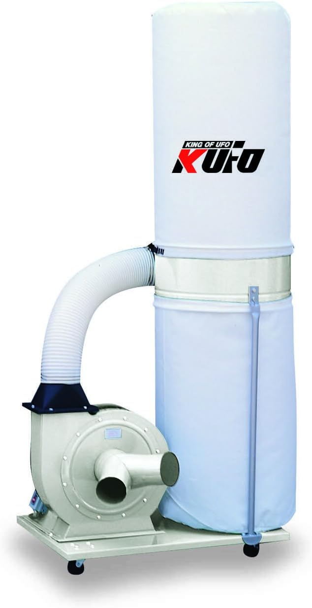 Kufo Seco UFO-1013 2HP, 3phase 220/440V (prewired 220V) 1550 CFM Vertical Bag Dust Collector