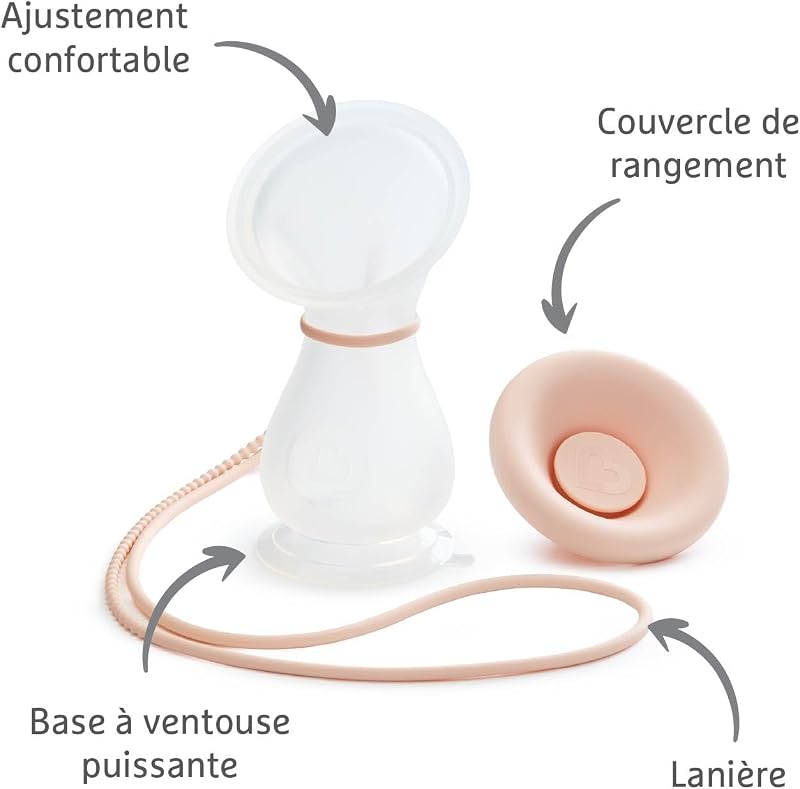 Tire-Lait Manuel en Silicone | Contenance jusqu’à 120 ml de lait | Design ergonomique & facile à utiliser | Essentiels pour bébé et allaitement