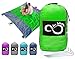 Sand Free Compact Outdoor Beach / Picnic Blanket- Huge-9’ x 10’ For 7 Adults- Best Mat For Festivals & Hiking-Very Soft & Quick Drying Ripstop Nylon- 5 Weightable Pockets (Green Middle)