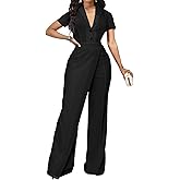 SeNight Women Sparkly Jumpsuits Sexy Long Sleeve Elegant Mock Neck Shiny Straight Long Pants Rompers Club Night Outfits