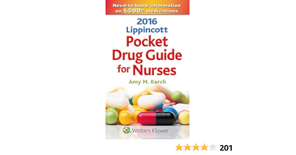 Lippincott Pocket Drug Guide For Nurses 2016 Karch Amy M Rn 9781496318251 Amazon Com Books