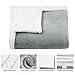 LANGRIA Sherpa Blanket Super Soft Warm Breathable Lightweight Reversible Bed or Couch Throw Fleece Blanket Eco-Friendly Easy Care for Winter (60 x 80 inches Twin Size, Grey)