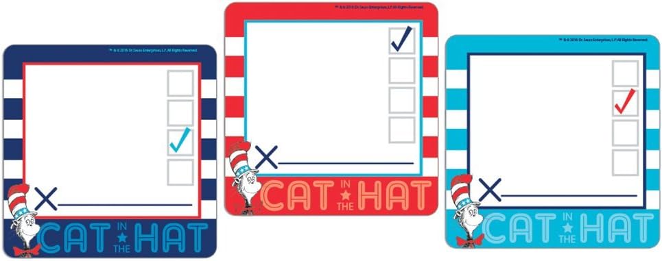 Eureka Dr. Seuss The Cat in the Hat for President Paper Cut Outs for Schools and Classrooms, 36pc, 5.5" W x 5.5" H