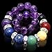 Natural Amethyst Gem Beads, maxin 8MM Semi-Precious stones Bracelet (10mm beads of Amethyst,Lapis Lazuli,Sodalite,Green Aventurine,Yellow Quartzite,Red Quartzite,Black Agate;8mm beads of Amethyst)