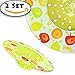2 Set of Decorative Kitchen Sink Strainers, 1.5” Deep Basket, Durable Plastic Waste Filter, Fit most kitchen sinks, Resists rust, Lovely Design. (5.25