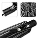 Automatic Folding Umbrella, Compact 10 Steel Ribs 70 MPH Windproof Travel Umbrella, Anti-UV UPF50+ Sunproof Umbrella, Black White Stripes by AIRCLE