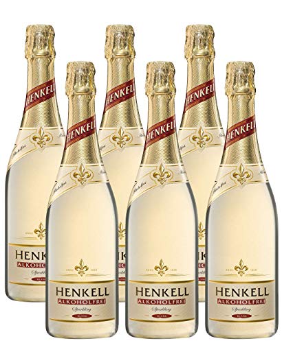 Henkell Alkoholfrei (6 x 0,75 l) - Alkoholfreie Alternative zu Champagner, Crémant, Cava und Sekt, Trocken, feinperlig…