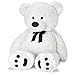 JOON Huge Teddy Bear With Ribbon, Tuxedo Edition, White