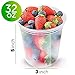 Plastic Containers with Lids (40 Pack, 32 Ounce) - Freezer Containers Deli Containers with Lids - Soup Containers Plastic Food Storage Containers with Lids - Plastic Food Containers by Prep Naturals