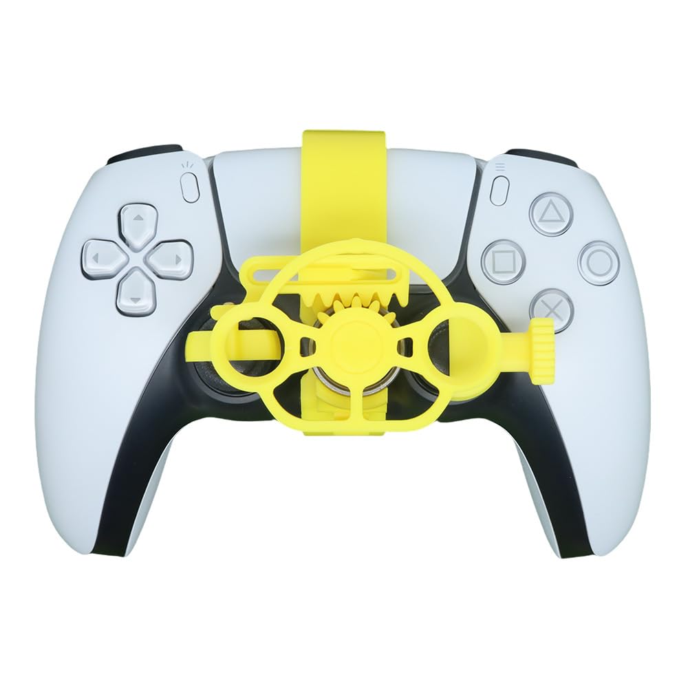 Mini Steering Wheel for PS5/PS5 Slim Game Controller, Racing Games Controller Steering Wheel Attachment Controller Wheel (Tempered)