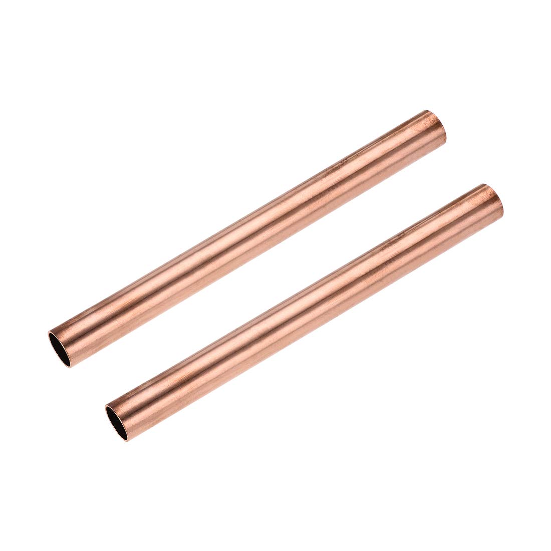 uxcell Copper Round Tube, 18mm OD 1mm Wall Thickness 200mm Length Straight Pipe Tubing 2 Pcs