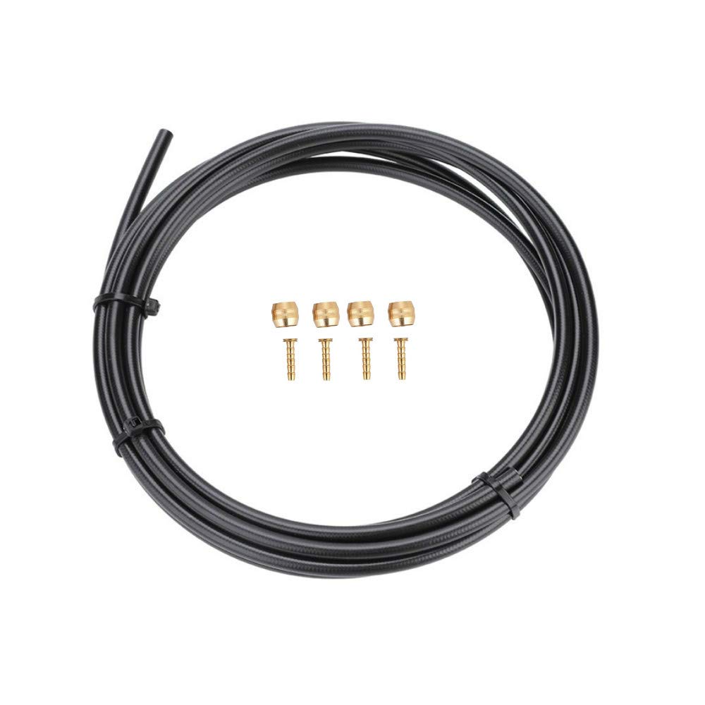 3000mm Bicycle Hydraulic Brake Hose Kit & 4 Sets Olive and Connecting Insert for Shimano