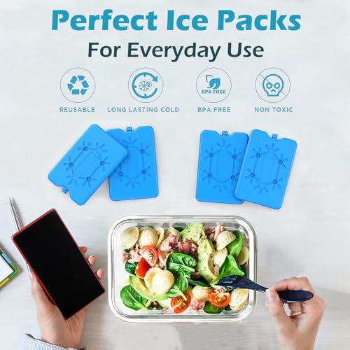 sunVigorous Kühlakkus für kühltasche - kühlakkus - 2 Stück à 200 ml-Wiederverwendbarer ultradünner kühlelement- Geeignet für Outdoor-Aktivitäten zum Mitnehmen, um Lebensmittel frisch zu halten thumbnail 3