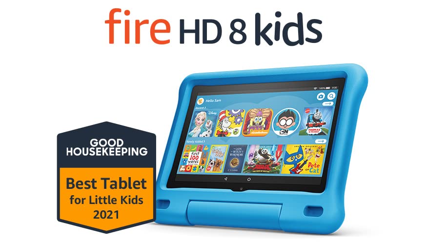 Fire HD 8 Kids tablet, 8" HD display, ages 37, 32 GB, includes a 1