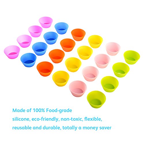 Avorast 64 in 1 Cake Decorating Supplies with 24-Pack Silicone Baking Cups, 36-Piece Stainless Steel Cake Piping Icing Tips, 2-Piece Couplers and 2-Pack Silicone Pastry Bags