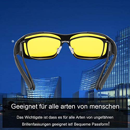Überzieh Nachtsichtbrille für Autofahrer, für Brillenträger, Anti Glanz HD Polarisierte Nachtbrille für Herren und Damen – Bild 5