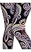 VIV Collection Plus Size Print Fashion Leggings, Purple White Paisley