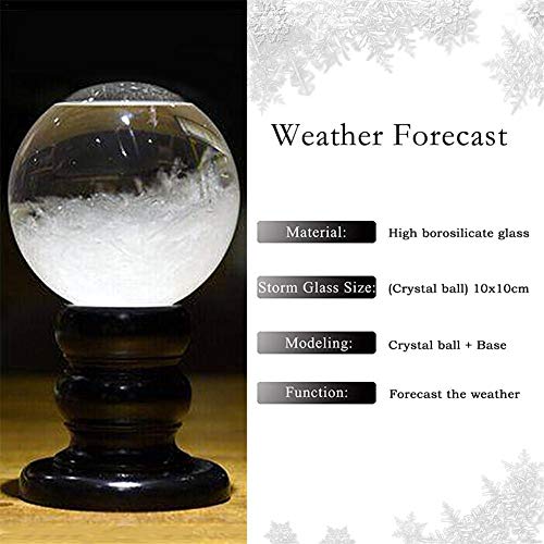 Colorful Desktop Transparent Crystal Glass Weather Storm Forecast Bottle - Thumbnail 6