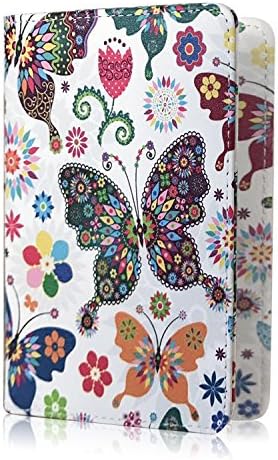 Passport Cover Holder Travel Wallet for Men & Women - Leather Passport Case- Securely Holds Passport, Business Cards, Credit Cards, Boarding Passes (Butterfly)