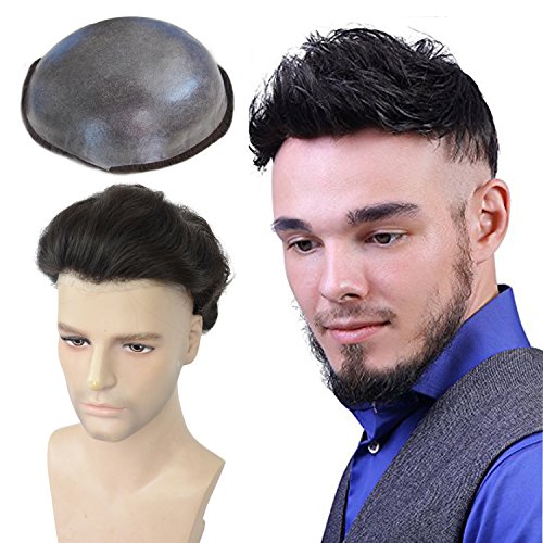 Limited Time Sale Llwear Human Hair Toupee For Men 8x10 Inch Thin
