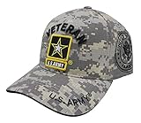 US Army Veteran Embroidered Military Baseball Cap Hat (Yellow Star Universal)