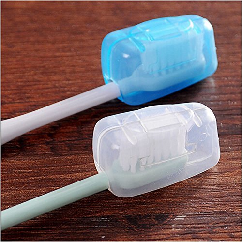 TXIN 10 Pack Travel Toothbrush Head Cover Portable Anti-Bacterial Brush Case Protective Caps Hike Camping Hygiene Tool - Thumbnail 7