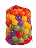 Toydaloo Multi-Colored Crush-proof Plastic Ball-Pit Balls, 100 Count