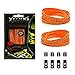 Xpand No Tie Shoelaces System with Reflective Elastic Laces - Neon Orange - One Size Fits All Adult and Kids Shoes