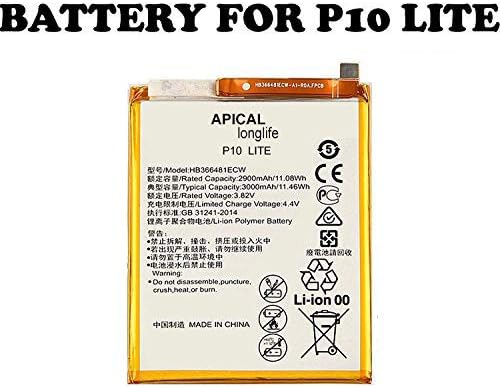 APICAL LONGLIFE Battery Compatible for P10 lite HB366481ECW 3000mAh + Free Tools, P10 lite batería de repuesto