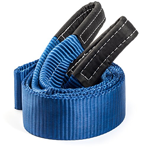 3” x 8’ Tree Saver Tow Strap by Vault – Recover Your Vehicle with these 30,000 Lbs Capacity Towing Straps – Grab A Winch, Shackles, & A Snatch Block to Ensure You’ll Never Get Stranded!