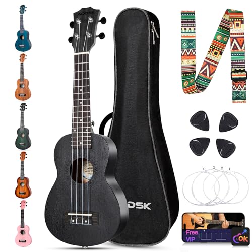 AODSK Soprano Black Ukulele