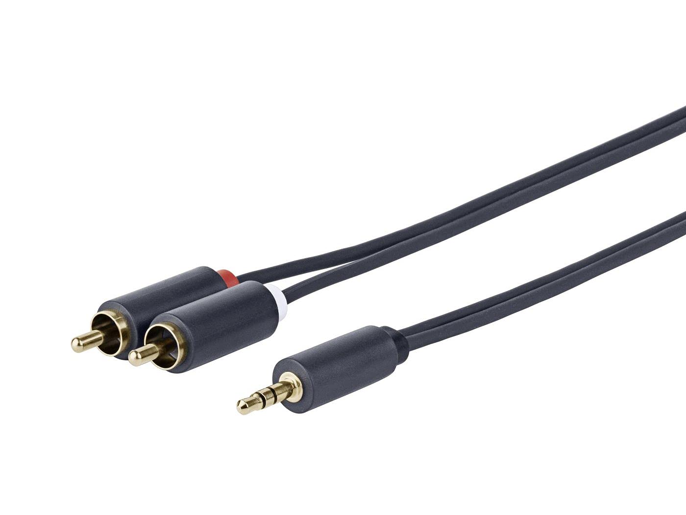 VIVOLINK - 3.5mm - 2 x RCA Audio Male to Male Cable with 100% Aluminum Foil Shielding - 99.9% Copper Conductor - Perfect for Car, Home, Speakers, Phone, iPad, iPhone - 30 m