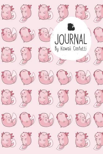 Journal: Cute Pink Axolotl Notebook - Students Kids Teachers - 8.5x11? Large Lined Planner or Diary by Kawaii Confetti