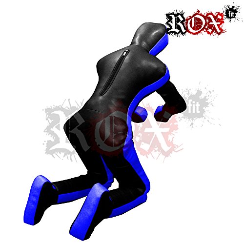 ROX Fit Grappling Dummy Brazilaian JiuJistsu Training Bag Black Blue (4 Foot (48") - 120 cm - Unfilled)