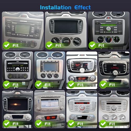 Inefala 4+64G Android 15 Radio for Ford Focus 2004-2011 with 9'' In-Cell Screen with Wireless Carplay and Android Auto Mirror Link Radio FM/RDS GPS WiFi Bluetooth SWC Reverse Camera