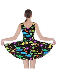 CowCow Vestido de mujer Tyrannosaurus Triceratops Rex Dinosaur Jurassic World Skater, XS-5XL