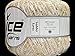 Metallic Cream Gold Ladder Lurex Ribbon Yarn - Ivory Trellis with Gold Sparkle 50 Gram