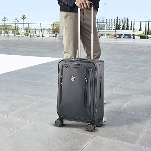 Victorinox WT 6.0 Softside Spinner Luggage, Grey, CarryOn, Frequent