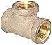 Anderson Metals 38101 Red Brass Pipe Fitting, Tee, 1/2