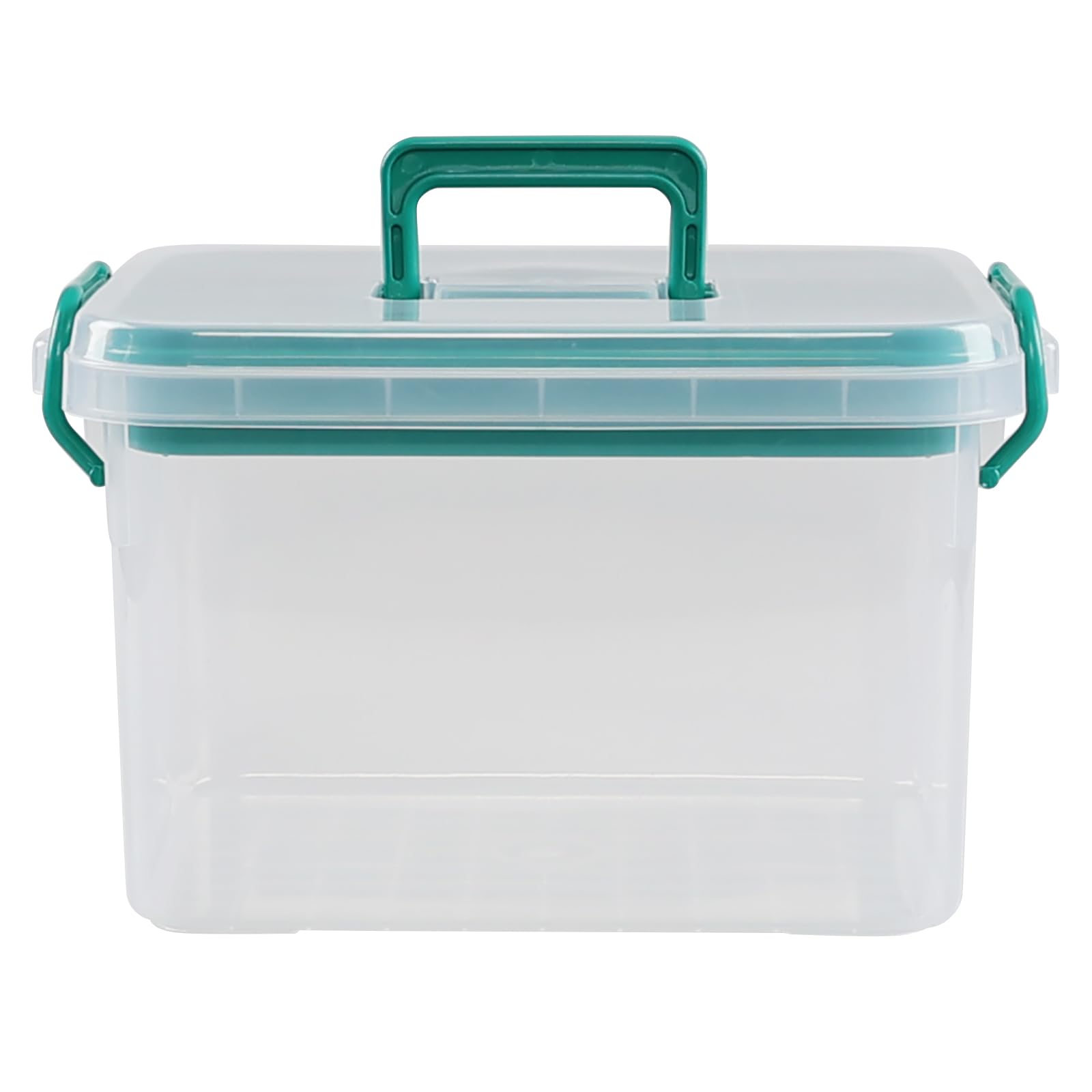 Gloreen Empty First Aid Organizer Box, Clear Storage Boxes with Lids for Medicine, F