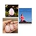 Massage Stones,Charminer Drilled Rose Quartz Jade Egg 3Pcs Set Pelvic Floor Muscles Vaginal Exercise Yoni Egg for Kegel Exercise Health Care for Women
